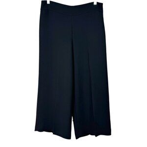 Talbots Black Cropped wide leg dress pant Size 8